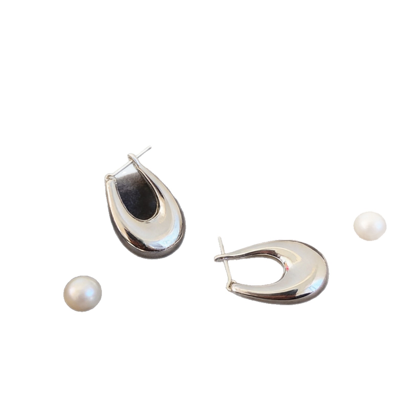 Minimalist Polished Huggie Earrings