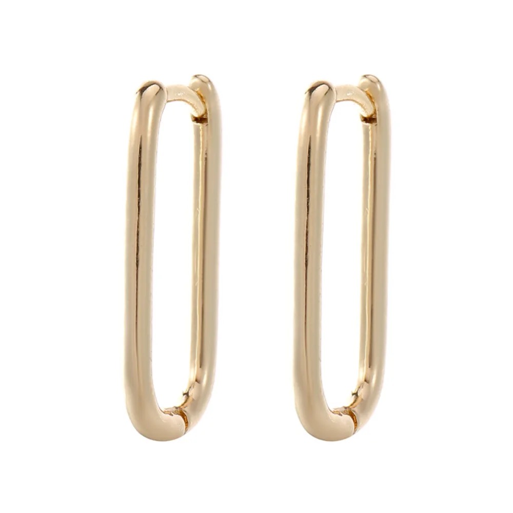 14K Gold-Plated Polished Minimalist Huggie Earrings