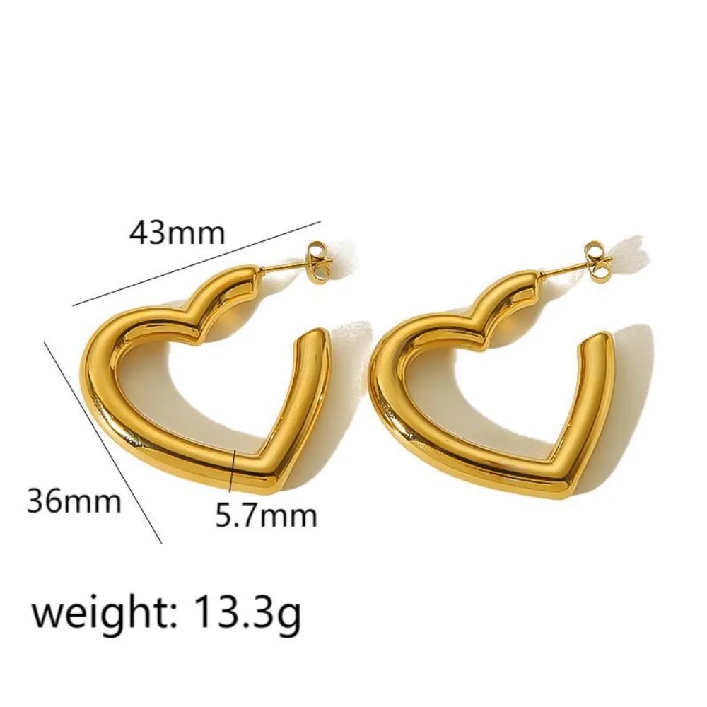 18K Gold-Plated Irregular Geometric Stainless Steel Stud Earrings
