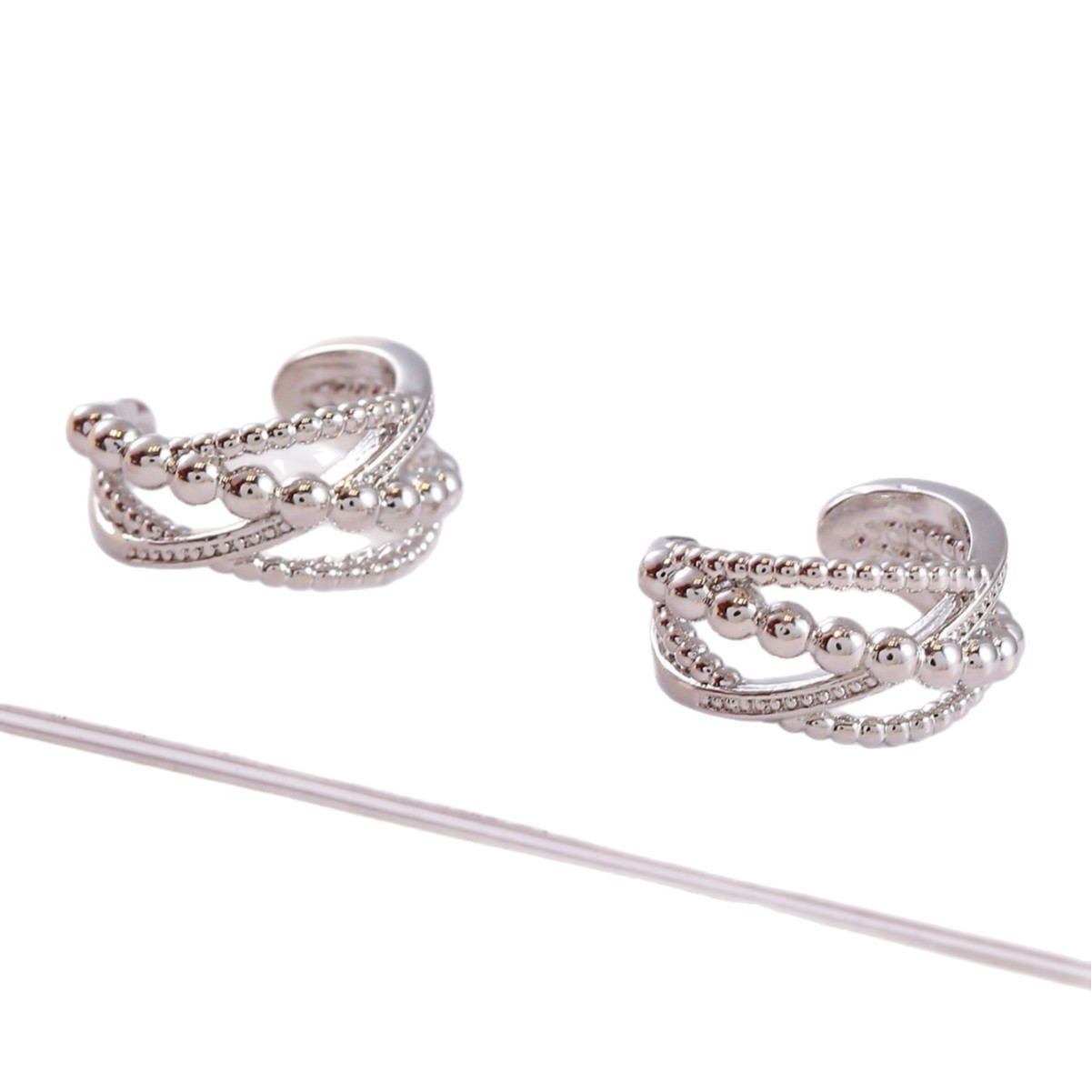 Bohemian Hollow Zircon Gold-Plated Copper Ear Cuffs
