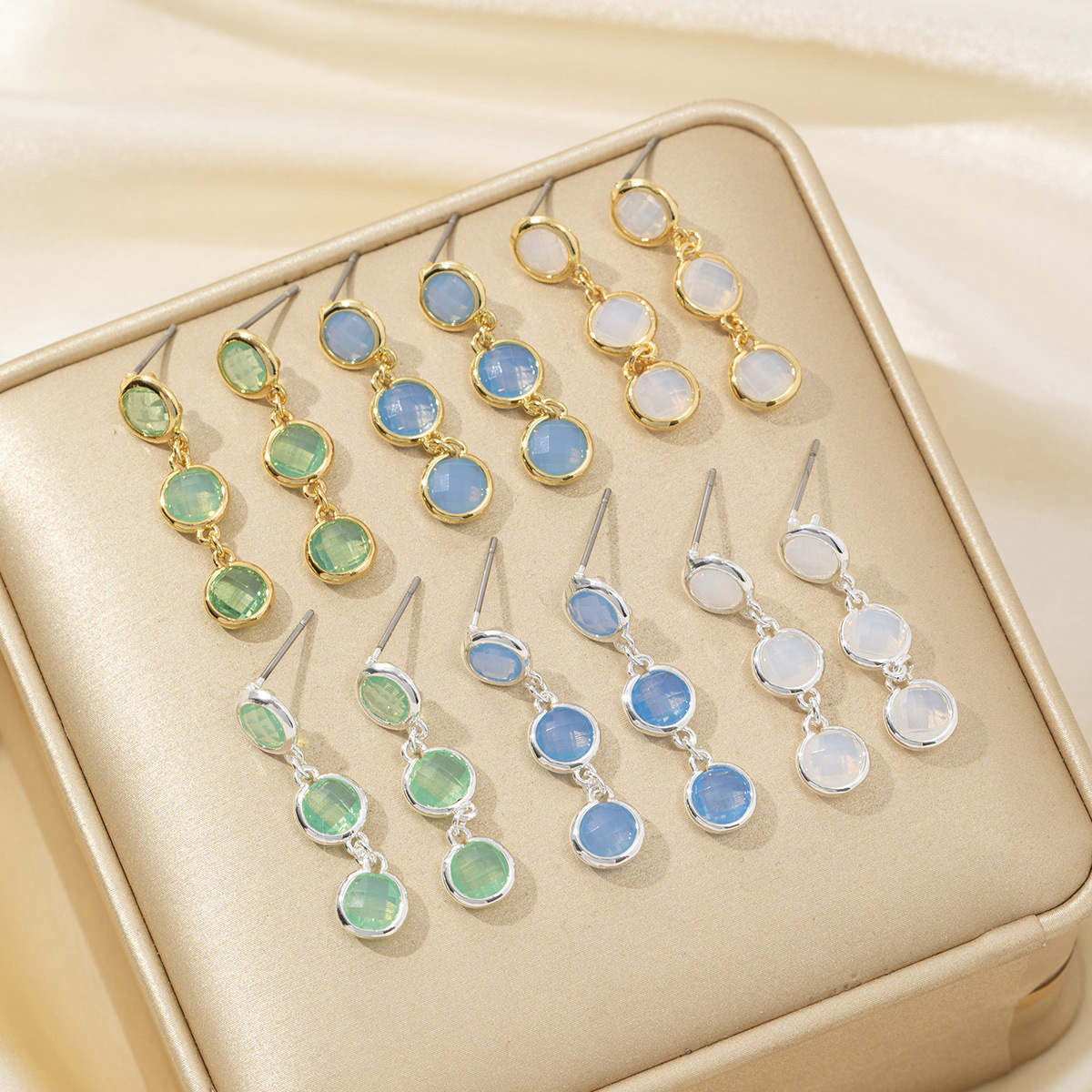 Gold-Plated Copper Minimalist Geometric Earrings