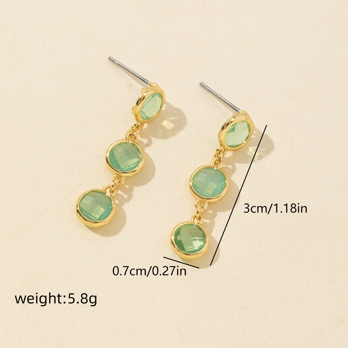 Gold-Plated Copper Minimalist Geometric Earrings