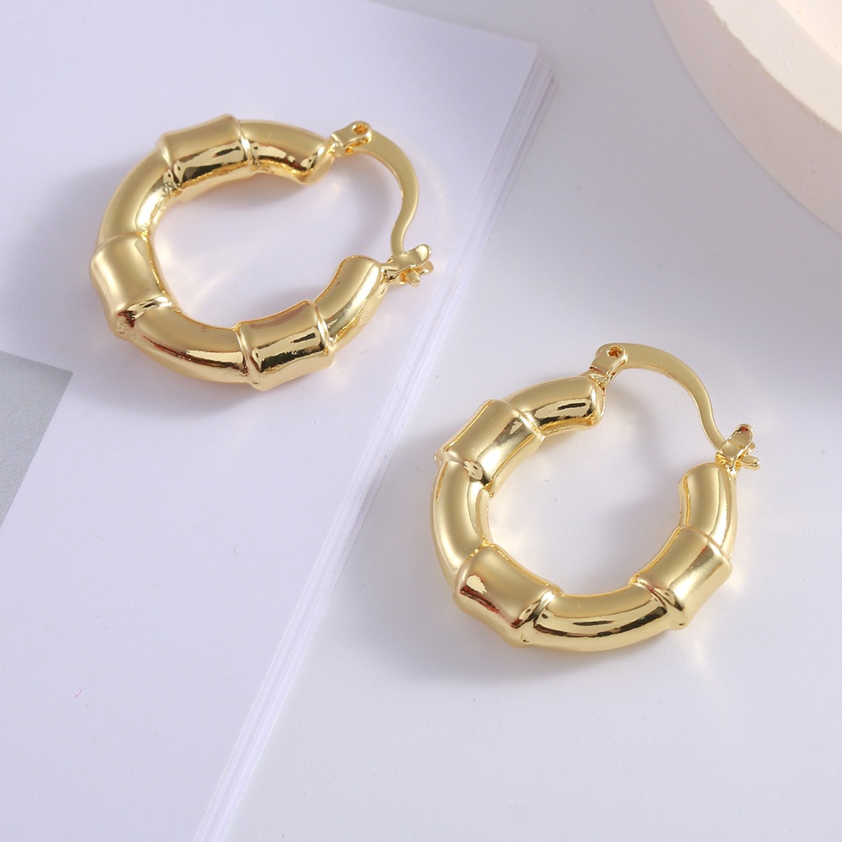 Gold-Plated Copper Hoop Earrings