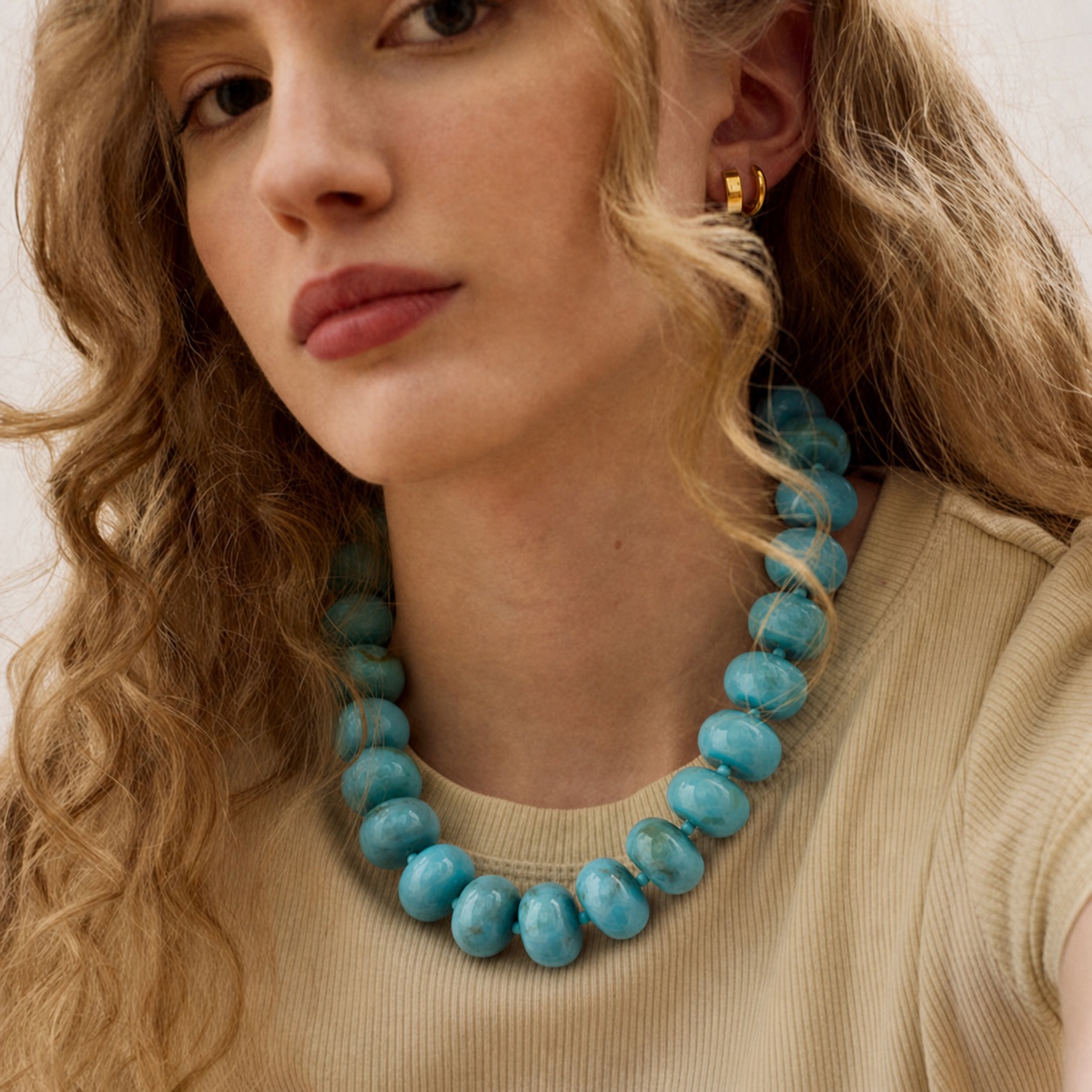 Colorful Marbled Acrylic Beaded Necklace
