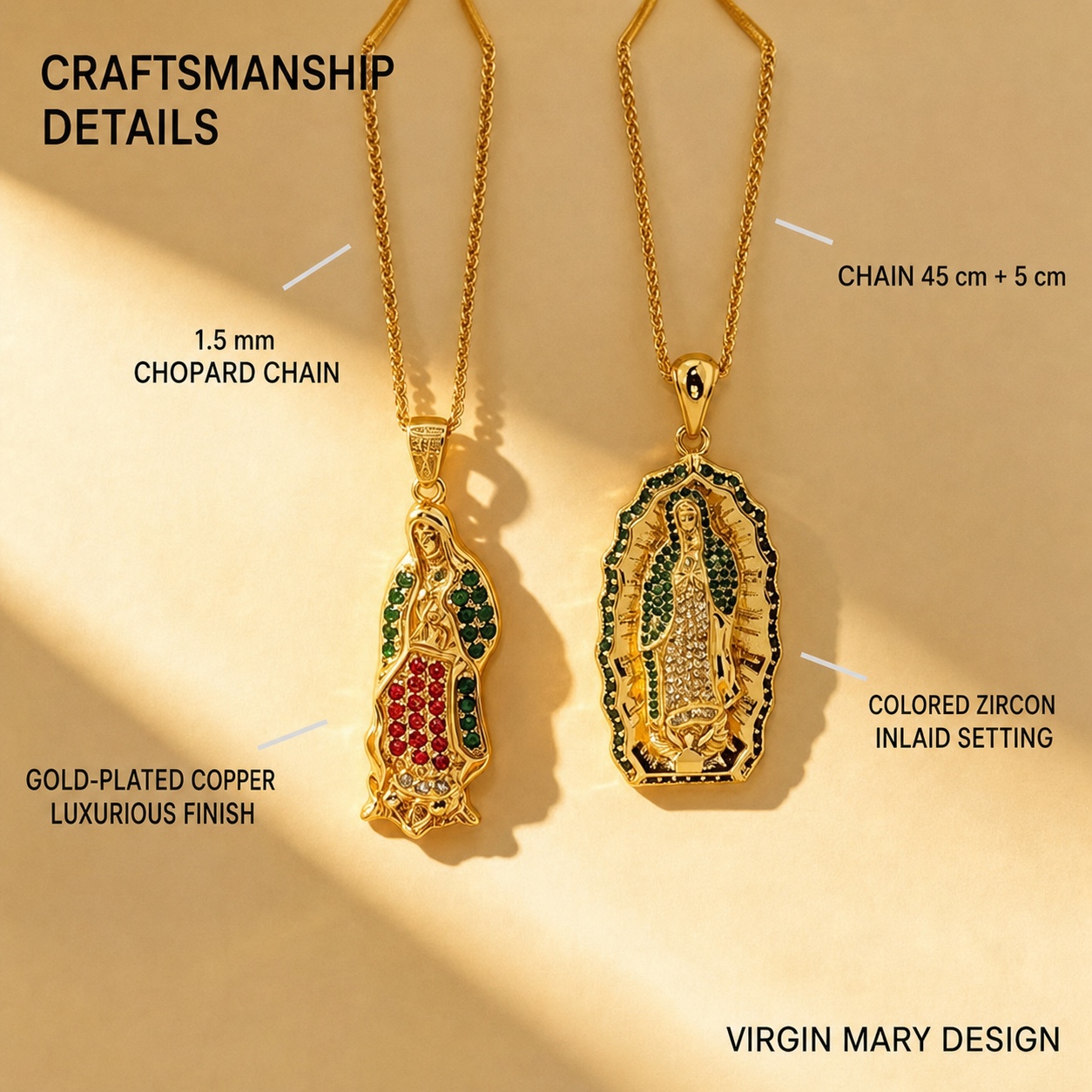 Gold-Plated Copper Zircon Choker