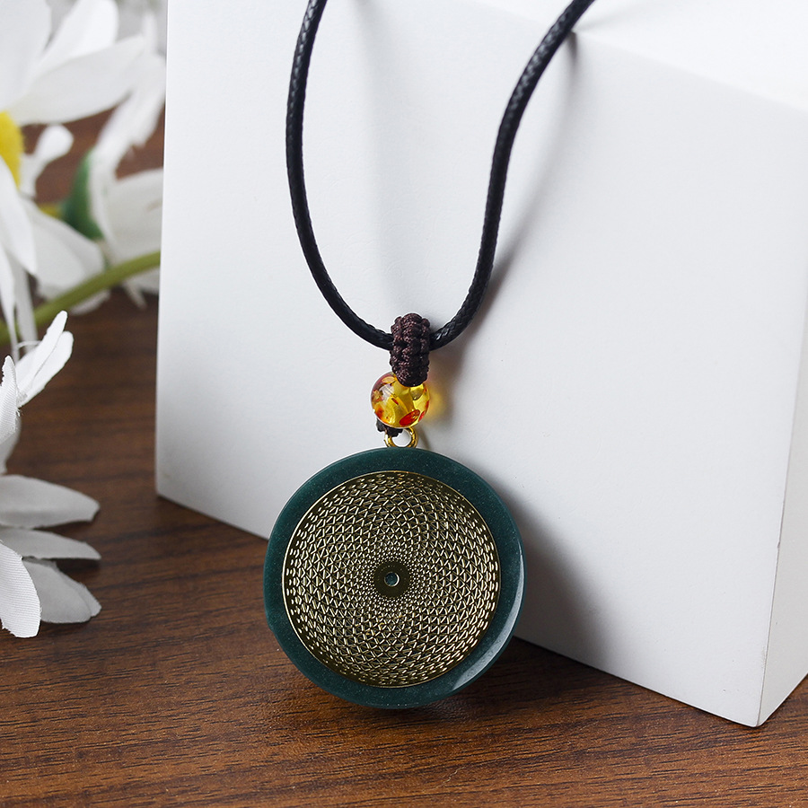 Handmade Natural Crystal Resin Orgone Energy Pendant Necklace
